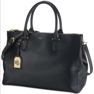 Ralph Lauren Newbury double zip satchel